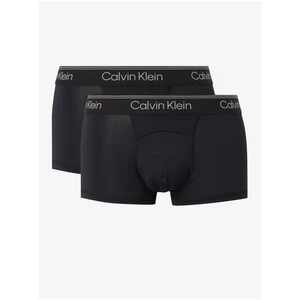 Calvin Klein Sada dvou černých boxerek v černé barvě s elastickým lemem 2PK C - Pánské