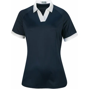 Callaway Womens Short Sleeve V-Placket Colourblock Polo Peacoat M