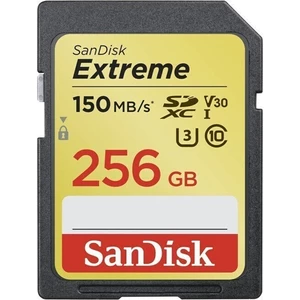 SDXC karta, 256 GB, SanDisk Extreme®, Class 10, UHS-I, UHS-Class 3, v30 Video Speed Class, podpora videa 4K