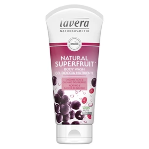 Lavera Sprchový a koupelový gel Natural Superfruit Bio acai a Bio kustovnice (Body Wash Gel) 200 ml