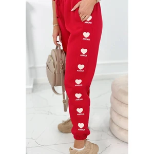 Cotton trousers Amour red