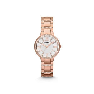 Hodinky FOSSIL - Virginia ES3284 Rose Gold/Silver