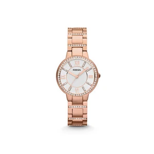 Hodinky FOSSIL - Virginia ES3284 Rose Gold/Silver