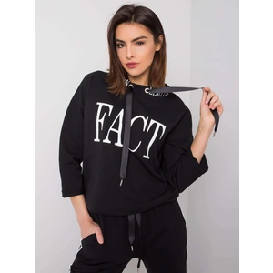 Black sweatshirt with a print
