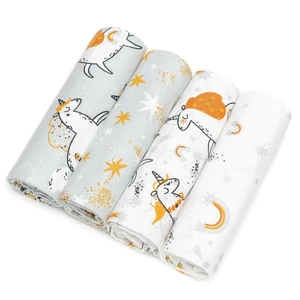 T-Tomi Cloth Diapers Unicorns látkové pleny 76x76 cm 4 ks