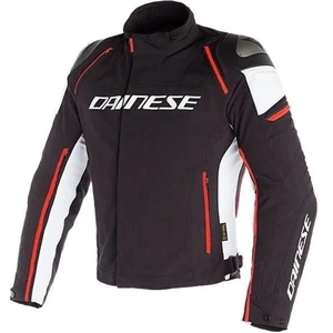 Dainese Racing 3 D-Dry Black/White/Fluo Red 48 Giacca in tessuto