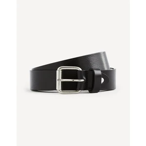 Celio Leather Belt with Buckle - Men