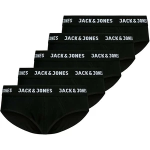 Jack&Jones 5 PACK - pánské slipy JACSOLID 12175102 Black L