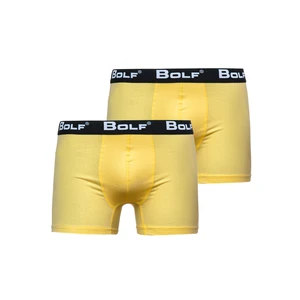 Žluté pánské boxerky Bolf 0953-2P 2 PACK