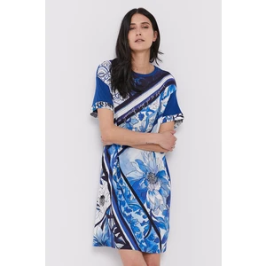 Blue Floral Dress Desigual Vest Solimar - Women