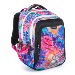 Školní batoh pro prvňáčky BAGMASTER LUMI 21 A COLOURFUL, novinka, kolekce 2021, barvy, design, pro holky, barvy, kytičky