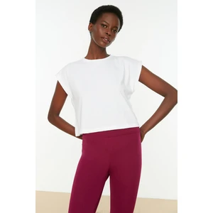 Trendyol Ecru Basic Thin Knitted T-Shirt