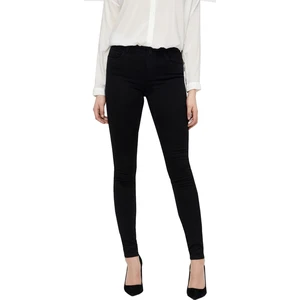 Vero Moda Dámske slim fit džínsy VMSEVEN 10183384 Black M/32