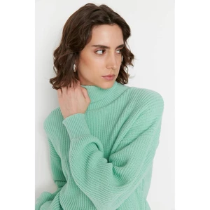 Trendyol Mint Balloon Sleeve Detailed Knitwear Sweater