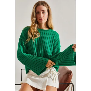 Bianco Lucci Women's Patterned Knitwear Sweater