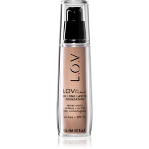 L.O.V. LOVtime dlhotrvajúci make-up SPF 20 odtieň 090 Deep Almond 30 ml