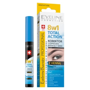Eveline Cosmetics Total Action korektor na obočí s henou 8 v 1 10 ml