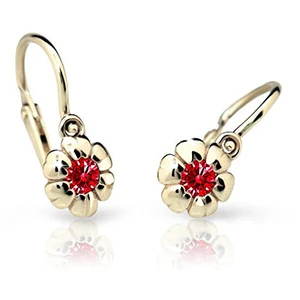 Cutie Jewellery Detské náušnice zo žltého zlata C2151-10-X-1 biela