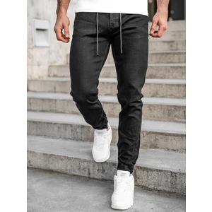 Černé pánské džínové jogger kahoty Bolf 60033W0