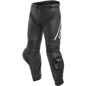 Dainese Delta 3 Black-White 50 Motorcycle Leather Pants