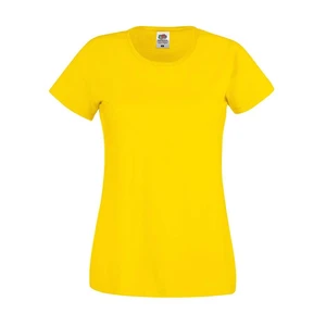 Yellow Women's T-shirt Lady fit Original Fruit of the Loom