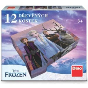 Ledové království II - Dřevěné kostky 12 ks