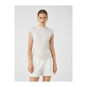 Koton Draped Stand Up Blouse