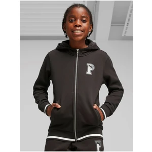 Black Boys' Zippered Hoodie Puma Squad - Boys