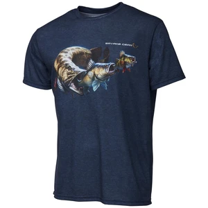 Savage gear tričko cannibal tee blue - l