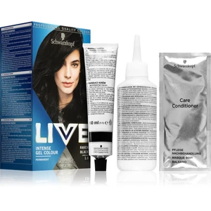 Schwarzkopf LIVE Intense Gel Colour permanentná farba na vlasy odtieň 1,0 Raven Black