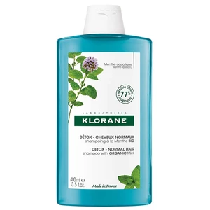Klorane Máta Vodní BIO čisticí detoxikační šampon pro normální vlasy 400 ml