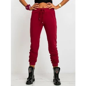Basic dark red sweatpants