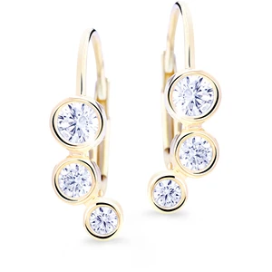 Cutie Jewellery Úchvatné zlaté náušnice s trblietavými zirkónmi Z8030-50-10-X-1