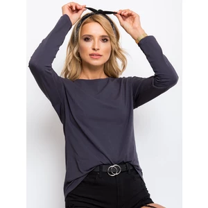Graphite blouse with long sleeves