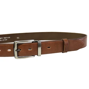 Penny Belts Pánský kožený společenský opasek 35-020-2-48 Hnědý 120 cm