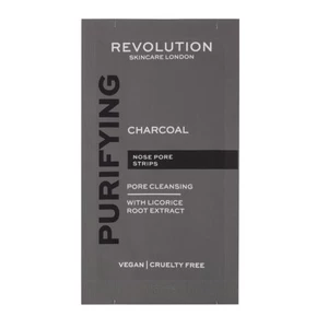 Revolution Skincare Purifying Charcoal čistiaca náplasť na zanesené póry na nose s aktívnym uhlím 6 ks