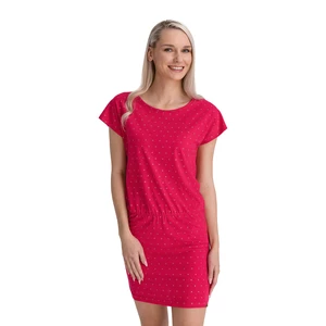 Růžové dámské vzorované šaty SAM 73