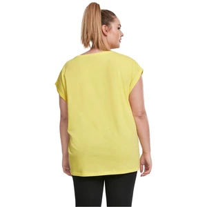 Women's T-shirt with extended shoulder bright yellow