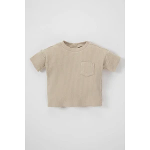 DEFACTO Baby Boy Regular Fit Waffle Short Sleeve T-Shirt