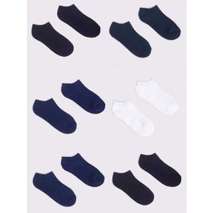 Yoclub Kids's Boys' Ankle Thin Cotton Socks Basic Plain Colours 6-Pack SKS-0027C-0000-004