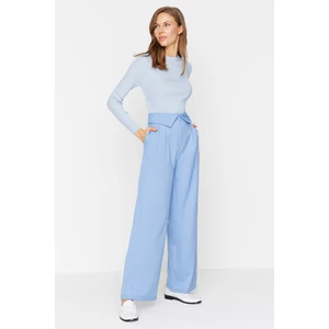 Trendyol Blue Wide Leg Woven Trousers