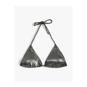 Koton Triangle Bikini Top Glossy Halterneck