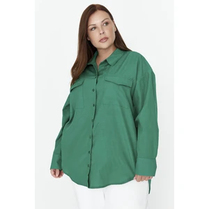 Trendyol Curve Woven Pocket Poplin Shirt