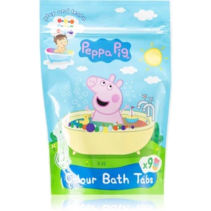 Peppa Pig Colour Bath Tabs barevné šumivé tablety do koupele 9x16 g