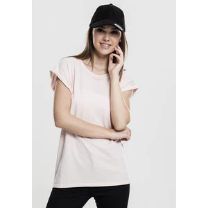 Women's T-shirt with extended shoulder pink