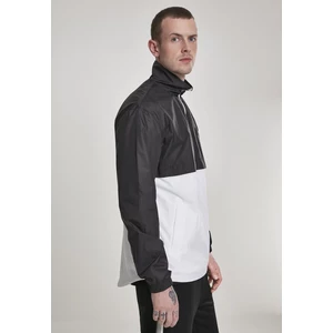 Stand Up Collar Pull Over Jacket blk/wht