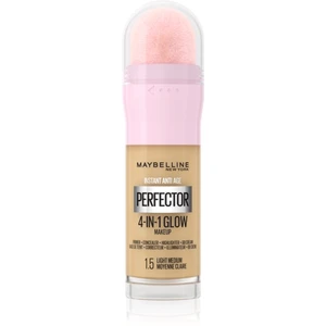 Maybelline Instant Age Rewind Perfector 4-in-1 Glow rozjasňující make-up pro přirozený vzhled odstín 1.5 Light Medium 20 ml