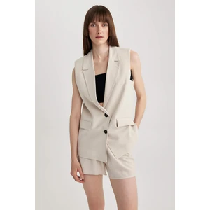 DEFACTO Regular Fit Linen Blend Vest