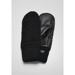 Synthetic leather gloves Sherpa black