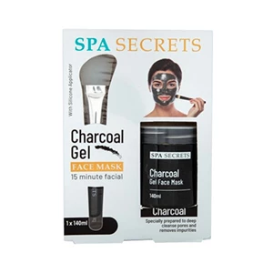 XPel Gelová pleťová maska s aplikátorem SPA Secrets Charocal (Gel Face Mask) 140 ml